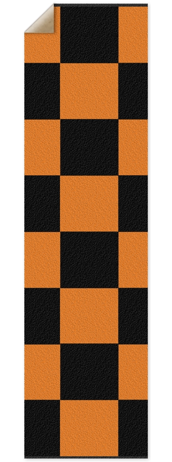 Black And Orange Checkered Grip Tape