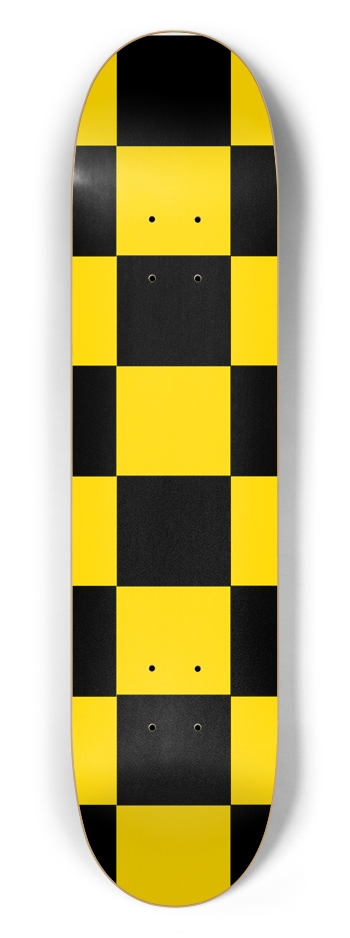 Black And Yellow Checkered 7 1/2" Deck