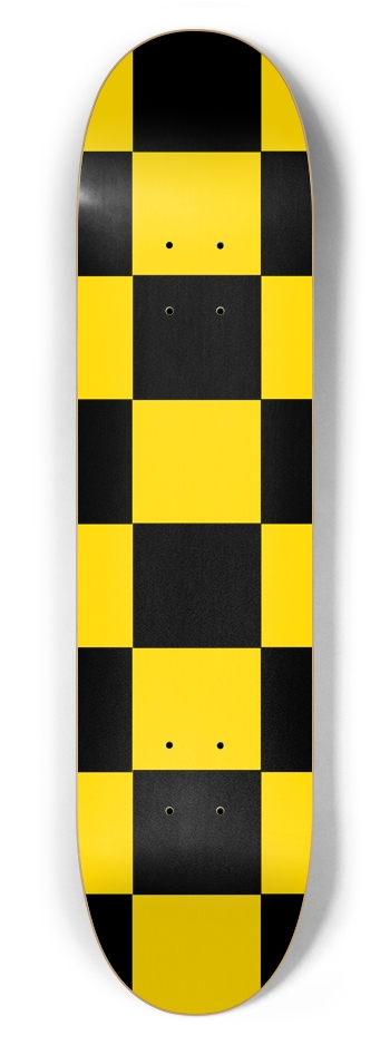 Black And Yellow Checkered 7 5/8" Deck