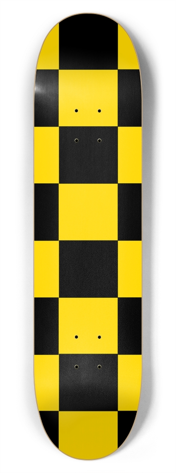 Black And Yellow Checkered 7 3/4" Deck