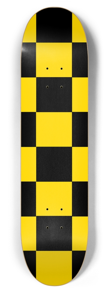 Black And Yellow Checkered 7 7/8" Deck