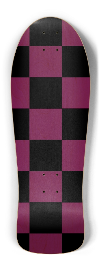 Black And Purple Checkered Old School Deck