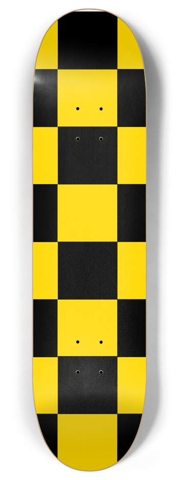 Black And yellow Checkered 8" Deck