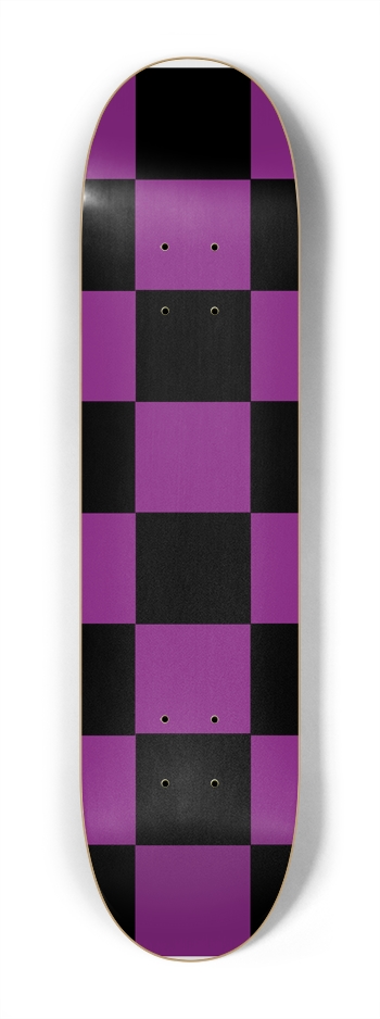 Black And Purple Checkered 7 1/4" Deck