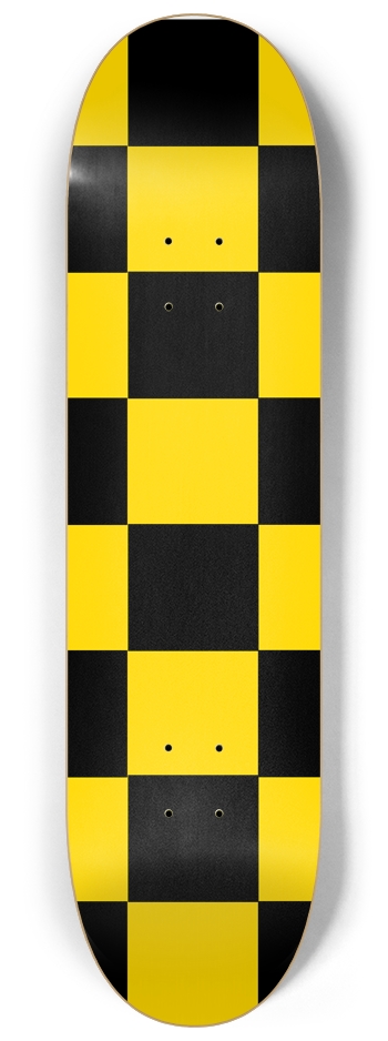 Black And Yellow Checkered 8 1/4" Deck