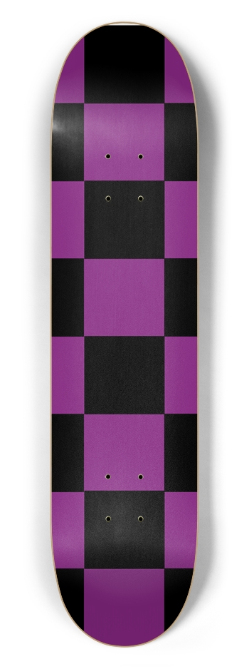 Black And Purple Checkered 7 1/2" Deck