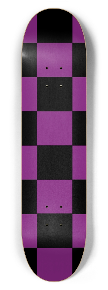 Black And Purple Checkered 7 5/8" Deck