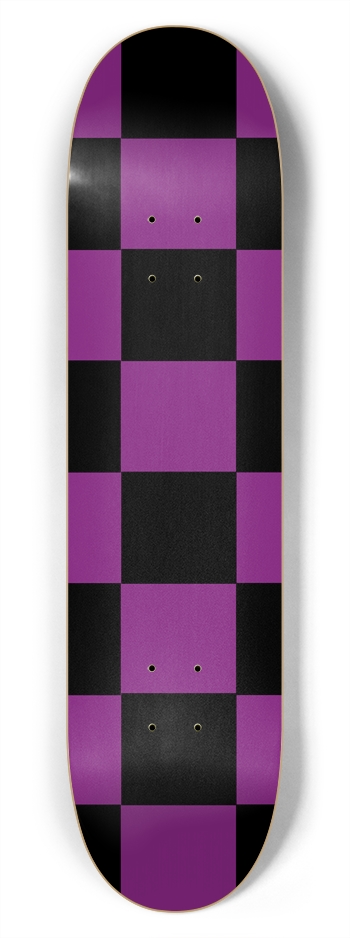 Black And Purple Checkered 7 3/4" Deck