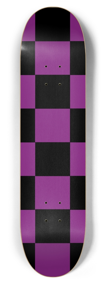 Black And Purple Checkered 7 7/8" Deck