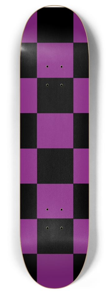 Black And Purple Checkered 8" Deck