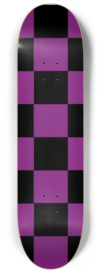 Black And Purple Checkered 8 1/4" Deck