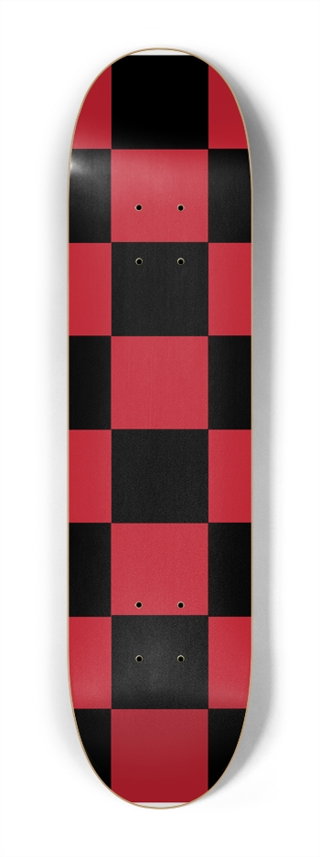 Black And Red Checkered 7 1/4" Deck