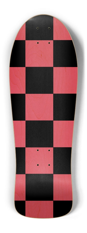 Black And Pink Checkered Old School Deck