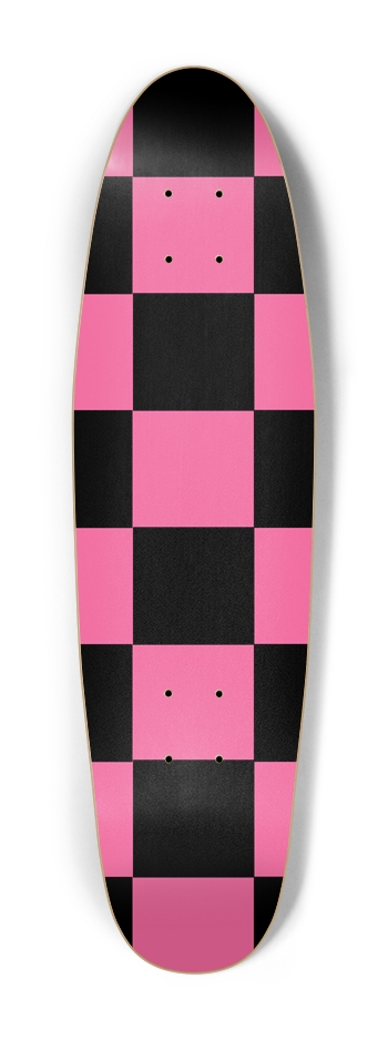 Black And Pink Checkered Cruiser Deck