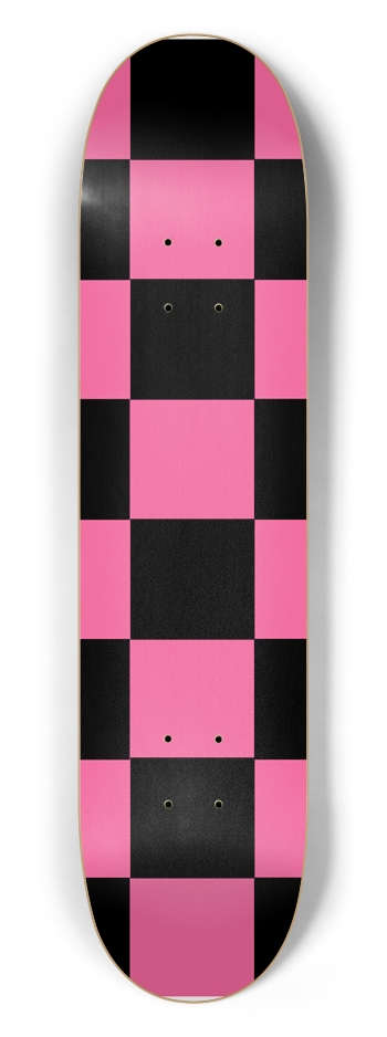 Black And Pink Checkered 7 1/2" Deck