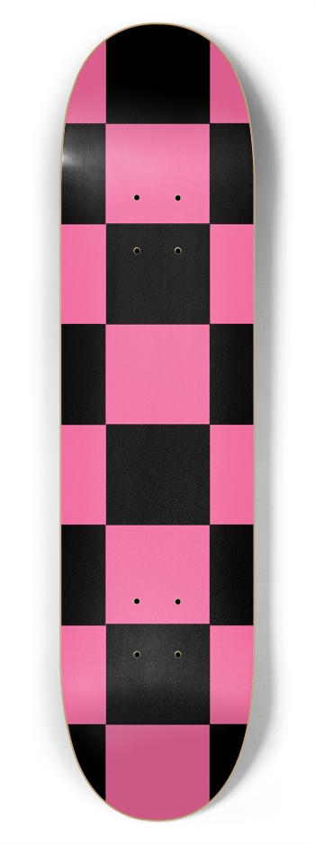 Black And Pink Checkered 7 3/4" Deck
