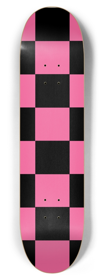 Black And Pink Checkered 7 7/8" Deck