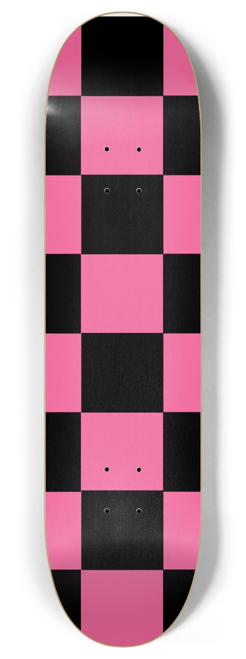 Black And Pink Checkered 8" Deck