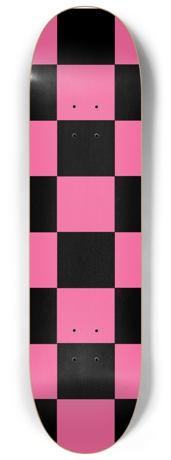 Black And Pink Checkered 8 1/4" Deck