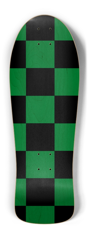 Black And Green Checkered Old School Deck