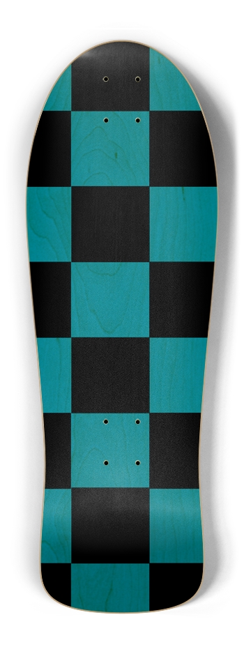 Black And Blue Checkered Old School Deck