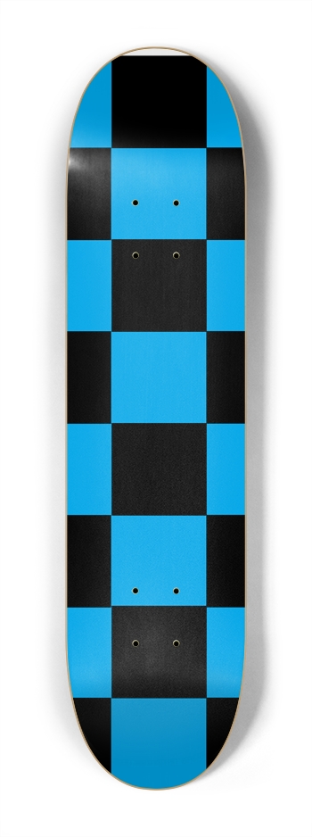 Black And Blue Checkered 7 1/4" Deck