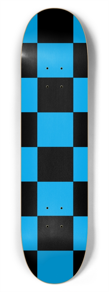 Black And Blue Checkered 7 3/4" Deck