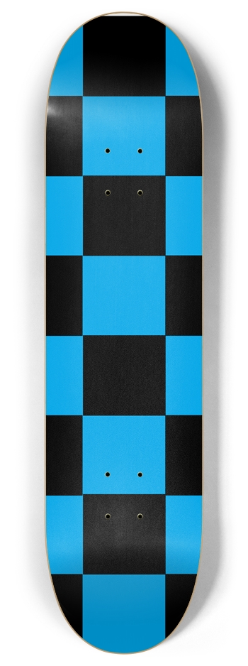Black And Blue Checkered 8" Deck
