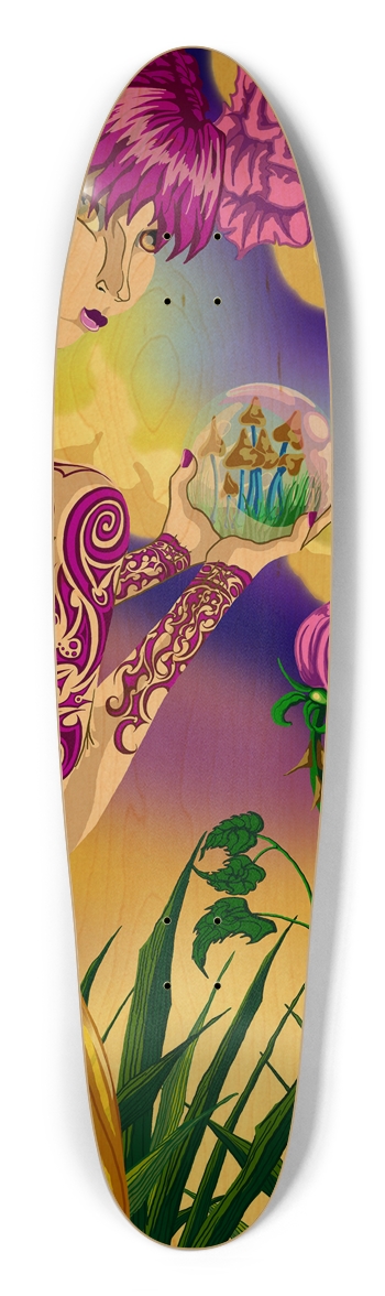 Mushroom Fairy Longboard Deck