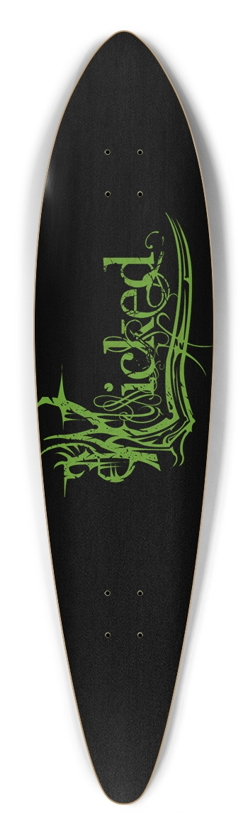 Wicked Green Pintail Longboard Deck