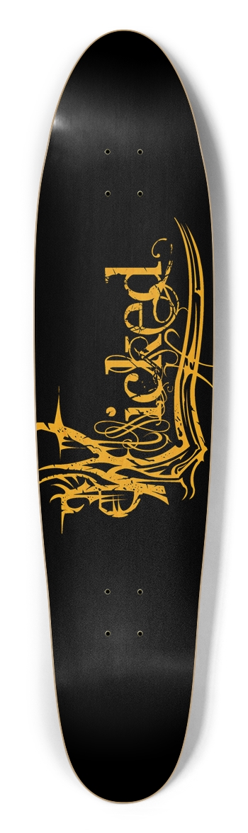 Wicked Yellow Longboard Deck