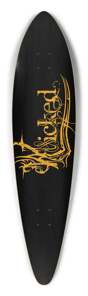 Wicked Yellow Pintail Longboard Deck