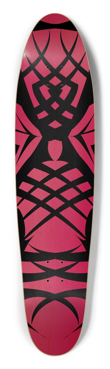 Pink Tribal Longboard Deck