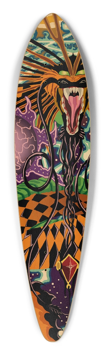 Halloween Dragon Pintail Longboard