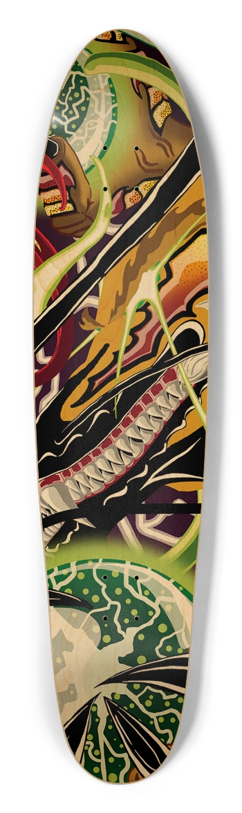 Grinning Dragon Longboard Deck