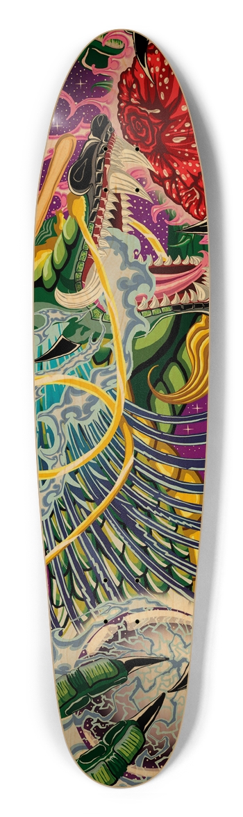 Dragon Of The Rose Longboard Deck