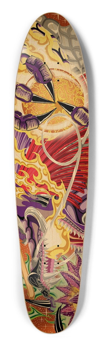 Dragon Of The Lotus Longboard Deck