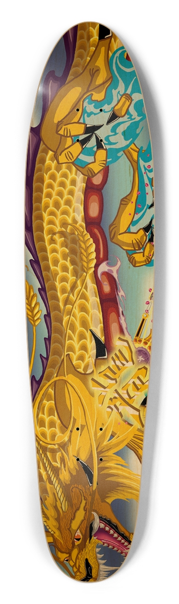 Golden Dragon Longboard Deck