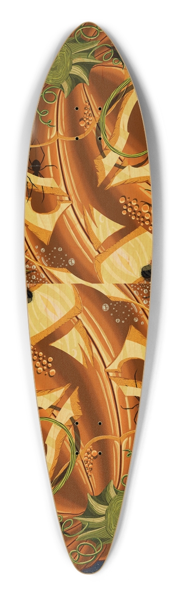 Cheshire Pumpkin Pintail Longboard Deck
