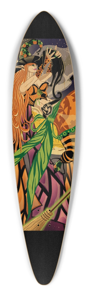 Cassandra The Witch Fairy Pintail Longboard Deck