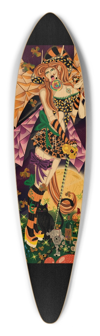 Cassandra w/ Lollipop Pintail Longboard Deck