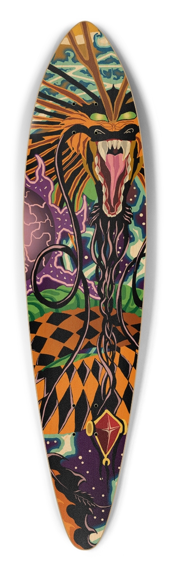 Halloween Dragon Pintail Longboard