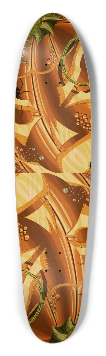 Cheshire Pumpkin Longboard Deck