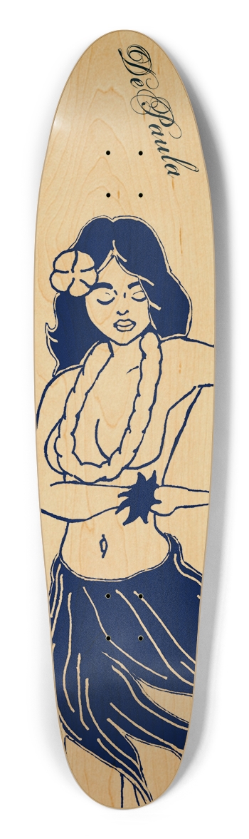 Hula Dancer Long Custom Skateboard