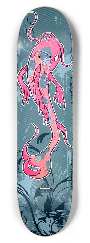 Pink Koi Fish Skateboard