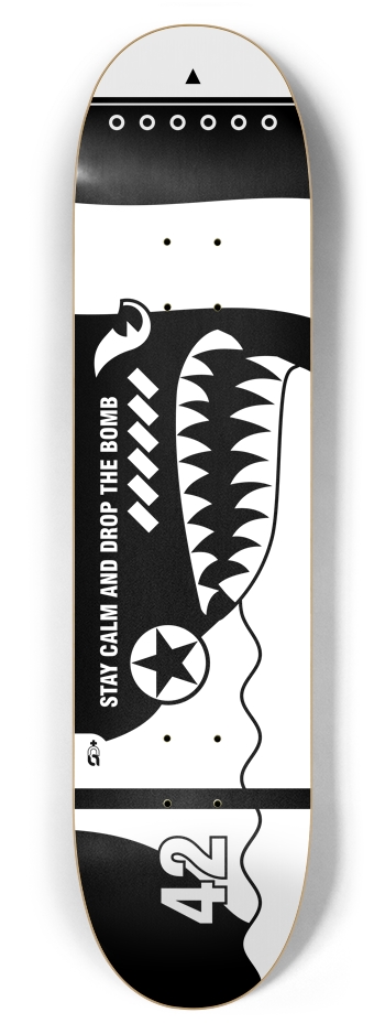 WW2 Tiger Plane {bw} 7-7/8 Skateboard Deck