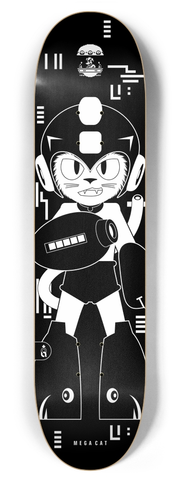 mc_megacat {bw} 7-7/8 Skateboard Deck