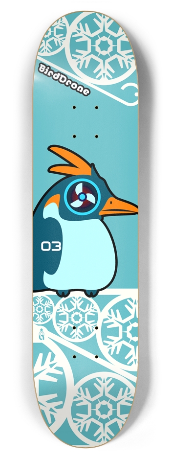 birddrone_03_blue 7-7/8 Skateboard Deck