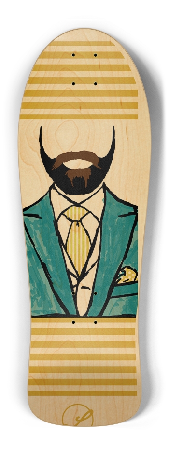 Very Fancy Beard Oldschool Skateboard