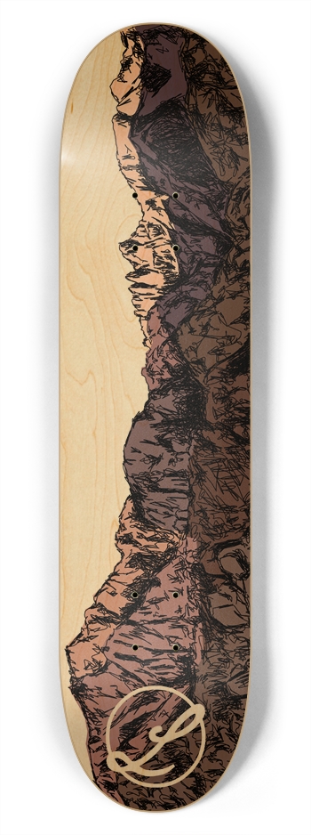 Mountain, Man Skateboard